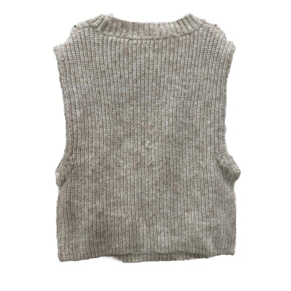 Women's Saint Laurent Cream Diamond Detail Short Sleeve Sweater Top Size S - Picture 2 of 10